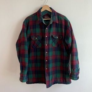 Vintage 90s Wool Plaid Shacket